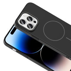 iPhone 14 Pro Max Kılıf Kablosuz Şarj Özellikli Ruby Silikon Kapak