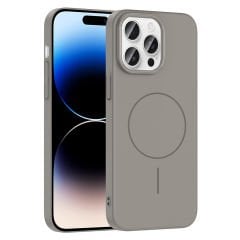 iPhone 14 Pro Max Kılıf Kablosuz Şarj Özellikli Ruby Silikon Kapak