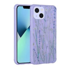 iPhone 13 Kılıf Simli Desenli Kamera Korumalı Parlak Popy Kapak