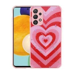 Samsung Galaxy A33 5G Kılıf Simli Desenli Kamera Korumalı Parlak Popy Kapak