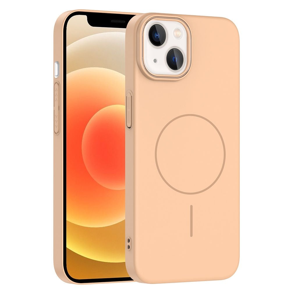 iPhone 14 Kılıf Kablosuz Şarj Özellikli Ruby Silikon Kapak