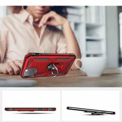 iPhone 11 Pro Kılıf Vega Tank Sert Yüzüklü Standlı Zırh Koruma Kapak