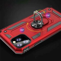 iPhone 11 Pro Kılıf Vega Tank Sert Yüzüklü Standlı Zırh Koruma Kapak