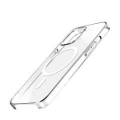 iPhone 15 Pro Kılıf Wireless Şarj Özellikli Şeffaf Orjin Kapak Kılıf