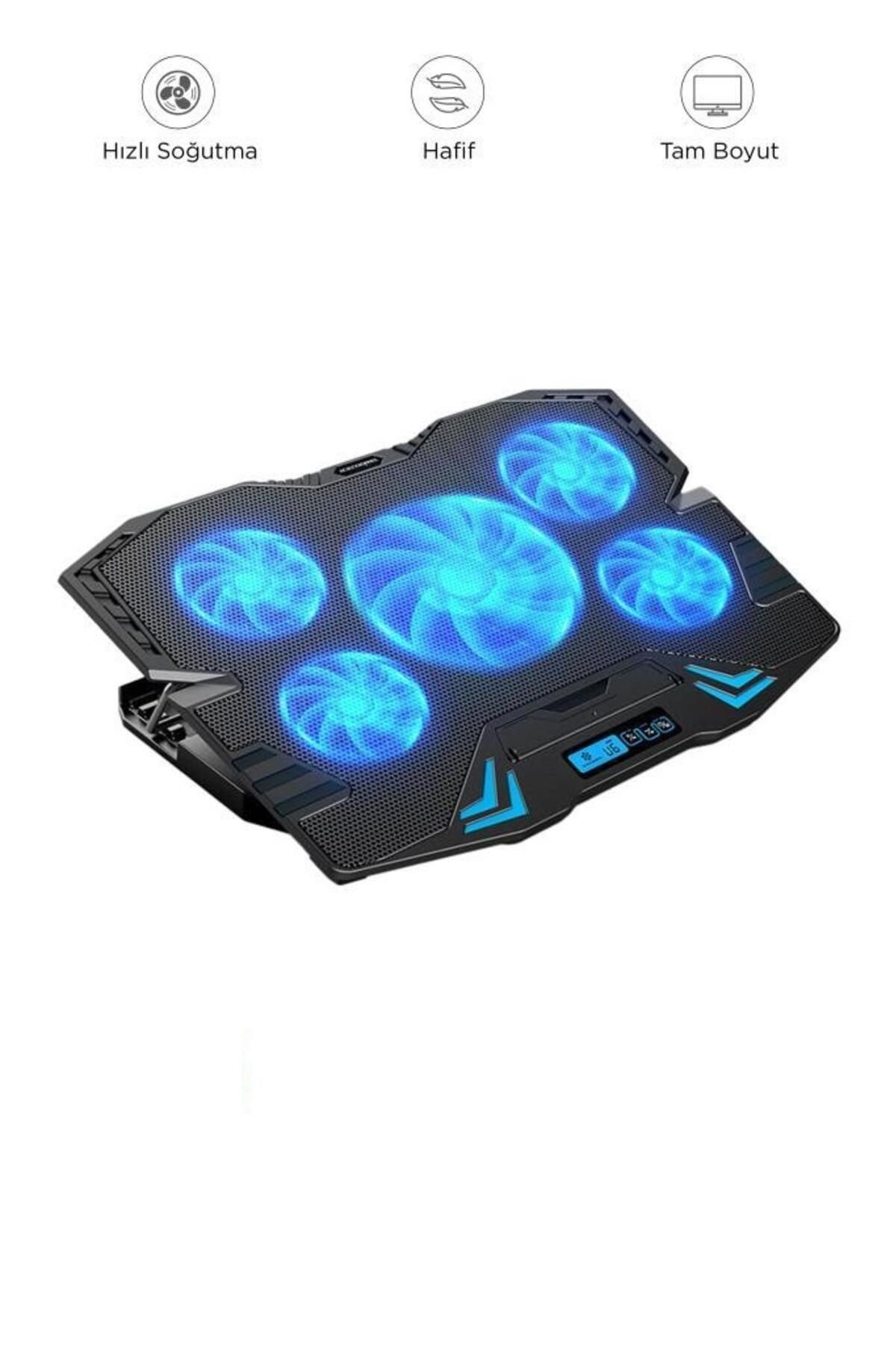 CF-05 Ayarlanabilir Dizüstü Bilgisayar Rgb Soğutma Fanı Siyah