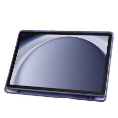 Samsung Galaxy Tab A9 Kılıf Tri Folding Kalem Bölmeli Standlı Kılıf