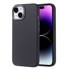 iPhone 15 Kılıf Magsafe Şarj Özellikli Karbon Fiber Görünümlü Zore Troy Kapak