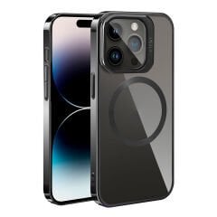 iPhone 15 Pro Kılıf Magsafe Wireless Şarj Özellikli Standlı Klon Kapak Kılıf