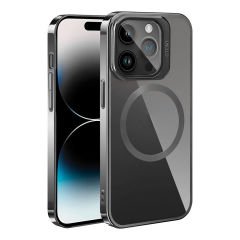 iPhone 15 Pro Kılıf Magsafe Wireless Şarj Özellikli Standlı Klon Kapak Kılıf