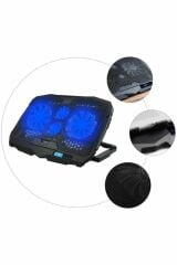 CF-03 Siyah Ayarlanabilir Led İşikli Dizüstü Bilgisayar Soğutma Fanı