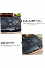 CF-03 Siyah Ayarlanabilir Led İşikli Dizüstü Bilgisayar Soğutma Fanı