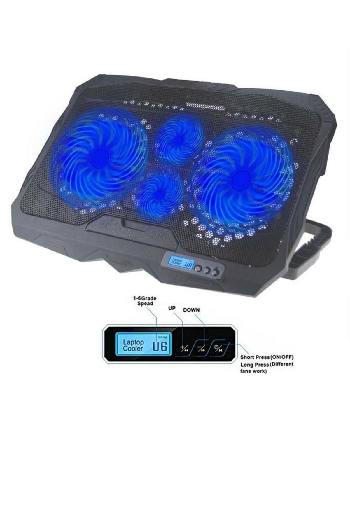 CF-03 Siyah Ayarlanabilir Led İşikli Dizüstü Bilgisayar Soğutma Fanı