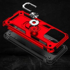 Xiaomi Redmi 10C Kılıf Vega Tank Sert Yüzüklü Standlı Zırh Koruma Kapak