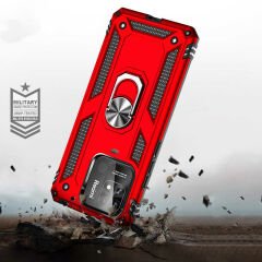Xiaomi Redmi 10C Kılıf Vega Tank Sert Yüzüklü Standlı Zırh Koruma Kapak