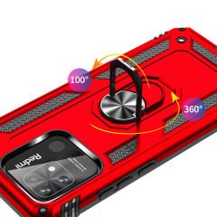 Xiaomi Redmi 10C Kılıf Vega Tank Sert Yüzüklü Standlı Zırh Koruma Kapak