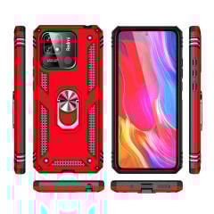 Xiaomi Redmi 10C Kılıf Vega Tank Sert Yüzüklü Standlı Zırh Koruma Kapak