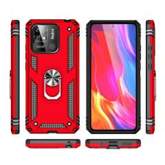 Xiaomi Redmi 10C Kılıf Vega Tank Sert Yüzüklü Standlı Zırh Koruma Kapak