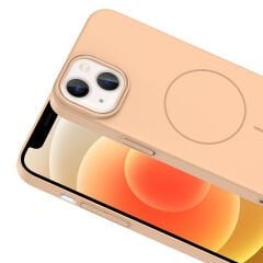 iPhone 13 Kılıf Kablosuz Şarj Özellikli Ruby Silikon Kapak