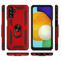 Samsung Galaxy A04S Kılıf Vega Tank Sert Yüzüklü Standlı Zırh Koruma Kapak