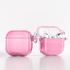 Airpods 4 Allstar Airbag 32 Parlayan Simli Saydam Renkli Kılıf Pembe