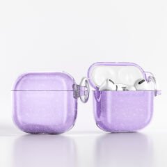 Airpods 4 Allstar Airbag 32 Parlayan Simli Saydam Renkli Kılıf Pembe