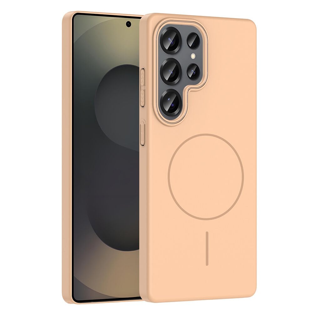 Samsung Galaxy S25 Ultra Kılıf Kablosuz Şarj Özellikli Ruby Silikon Kapak