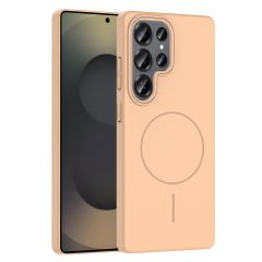 Samsung Galaxy S25 Ultra Kılıf Kablosuz Şarj Özellikli Ruby Silikon Kapak