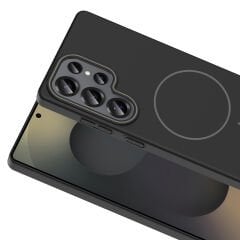 Samsung Galaxy S25 Ultra Kılıf Kablosuz Şarj Özellikli Ruby Silikon Kapak