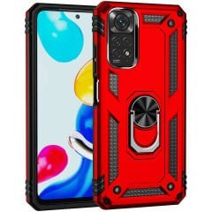 Xiaomi Redmi Note 11 Global Kılıf Vega Tank Sert Yüzüklü Standlı Zırh Koruma Kapak