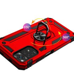 Xiaomi Redmi Note 11 Global Kılıf Vega Tank Sert Yüzüklü Standlı Zırh Koruma Kapak