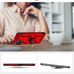 Xiaomi Redmi Note 11 Global Kılıf Vega Tank Sert Yüzüklü Standlı Zırh Koruma Kapak