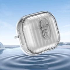 Airpods 4 Kılıf Kenarları Renkli Şeffaf Dilimli Silikon Airbag 40 Kılıf