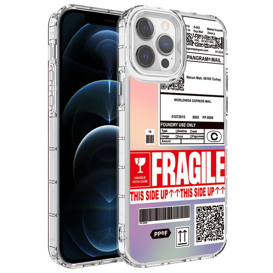 iPhone 13 Pro Max Kılıf Kamera Korumalı Renkli Desenli Sert Silikon Korn Kapak