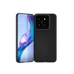 Xiaomi Mi 14 Kılıf Magsafe Şarj Özellikli 600D Kevlar Krek Karbon Kapak