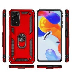 Xiaomi Redmi Note 11 Pro 5G Kılıf Vega Tank Sert Yüzüklü Standlı Zırh Koruma Kapak