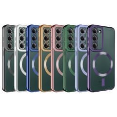 Samsung Galaxy S23 Kılıf Magsafe Wireless Şarj Özellikli Setro Silikon