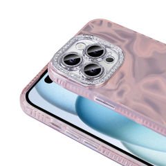 iPhone 15 Pro Max Kılıf Airbagli Parlak Taş Detay Tasarımlı Zore Esila Kapak