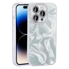 iPhone 15 Pro Max Kılıf Airbagli Parlak Taş Detay Tasarımlı Zore Esila Kapak