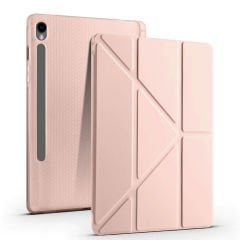 Samsung Galaxy Tab S9 FE Kılıf Tri Folding Kalem Bölmeli Standlı Kılıf
