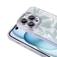 iPhone 15 Pro Kılıf Airbagli Parlak Taş Detay Tasarımlı Esila Kapak