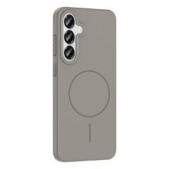 Samsung Galaxy S25 Kılıf Kablosuz Şarj Özellikli Ruby Silikon Kapak