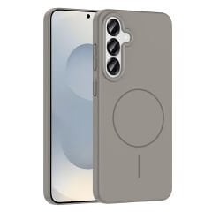 Samsung Galaxy S25 Kılıf Kablosuz Şarj Özellikli Ruby Silikon Kapak