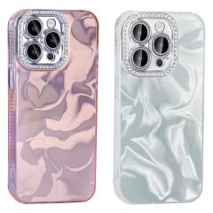 iPhone 14 Pro Max Kılıf Airbagli Parlak Taş Detay Tasarımlı Esila Kapak