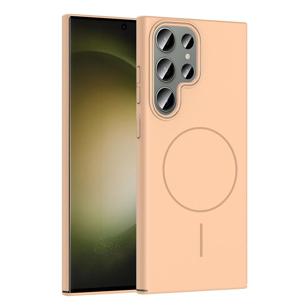 Samsung Galaxy S24 Ultra Kılıf Kablosuz Şarj Özellikli Ruby Silikon Kapak