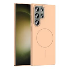 Samsung Galaxy S24 Ultra Kılıf Kablosuz Şarj Özellikli Ruby Silikon Kapak