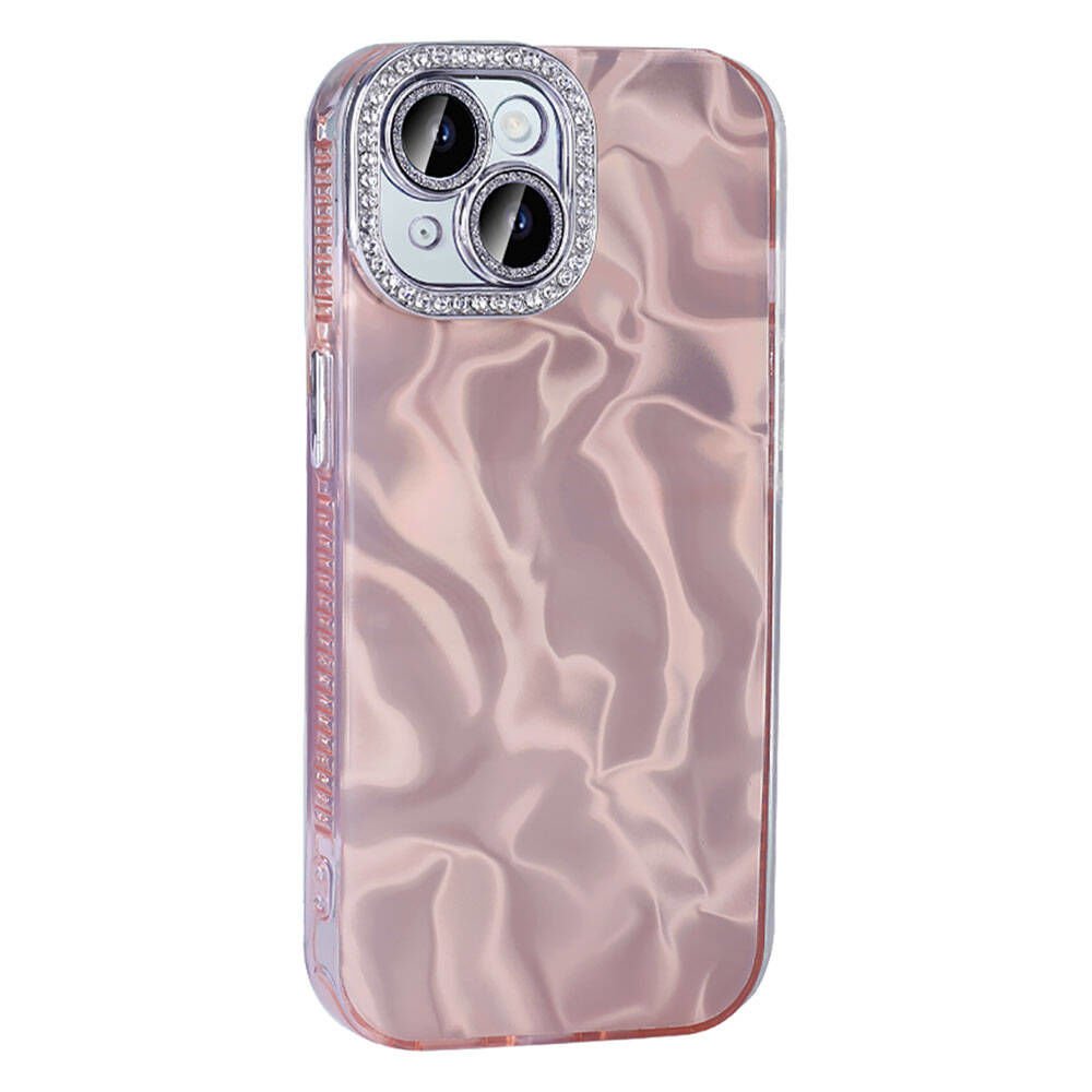 iPhone 15 Plus Kılıf Airbagli Parlak Taş Detay Tasarımlı Esila Kapak