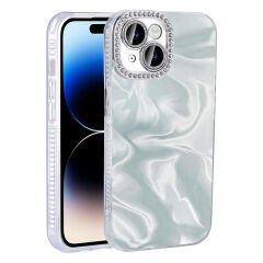 iPhone 15 Plus Kılıf Airbagli Parlak Taş Detay Tasarımlı Esila Kapak