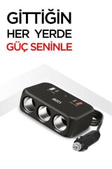 G18 120W Çoklu Çıkışlı Araç Şarj Cihazı – 2x Type-C, USB, QC4.0 & 3 Çakmaklık Girişli