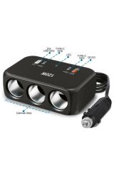 G18 120W Çoklu Çıkışlı Araç Şarj Cihazı – 2x Type-C, USB, QC4.0 & 3 Çakmaklık Girişli