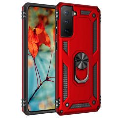 Samsung Galaxy S21 FE Kılıf Vega Tank Sert Yüzüklü Standlı Zırh Koruma Kapak